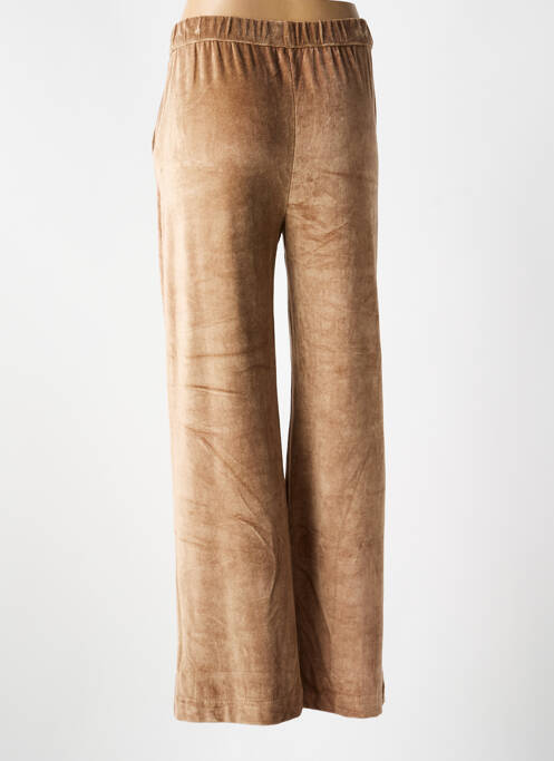 Pantalon drept talie elastică bej MAJESTIC FILATURES femme