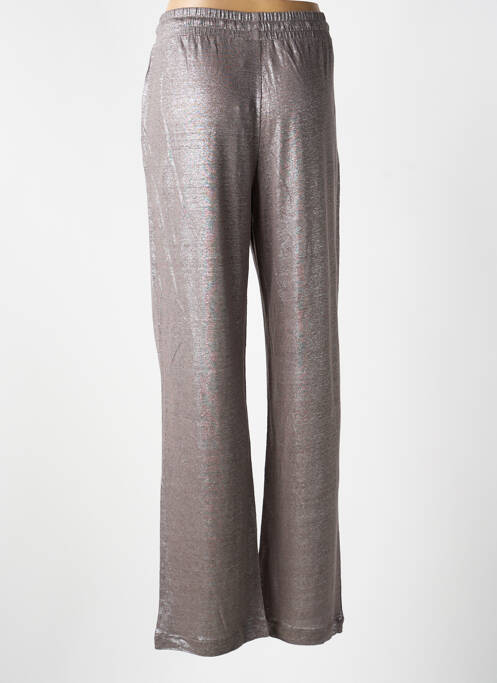 Pantalon drept talie elastică argintiu NOTSHY femme