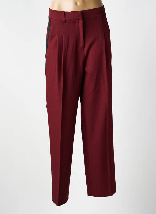 Pantalon drept țesătură poplin mărime normală roșu ESSENTIEL ANTWERP femme