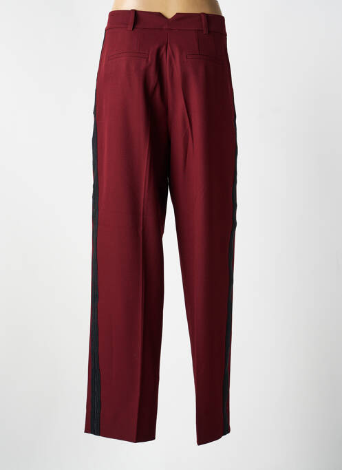 Pantalon drept țesătură poplin mărime normală roșu ESSENTIEL ANTWERP femme