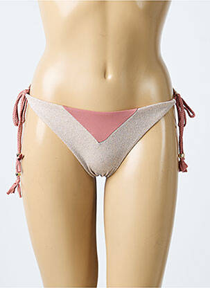 Chiloți de baie închidere cu legături de legat bikini roz SEASS femme