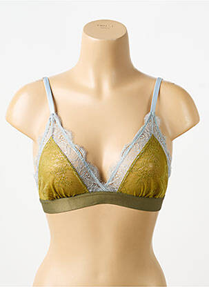 Sutien fără armatură top triunghiuri verde LOVE STORIES femeie