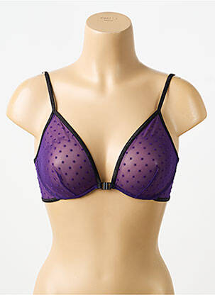 Sutien broderie sutien cupe întregi cu decolteu înalt violet LA NOUVELLE femeie