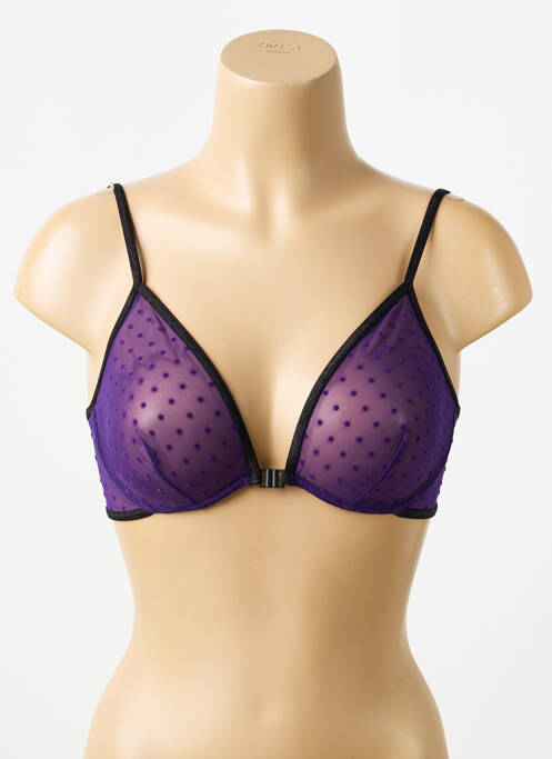 Sutien broderie sutien cupe întregi cu decolteu înalt violet LA NOUVELLE femme