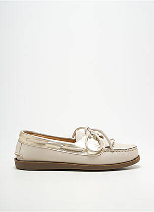 Pantofi de barcă țesătură satinată toc plat până la 3 cm auriu SESA FOOTWEAR femeie