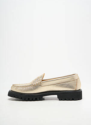 Mocasini țesătură satinată toc plat până la 3 cm auriu SESA FOOTWEAR femeie