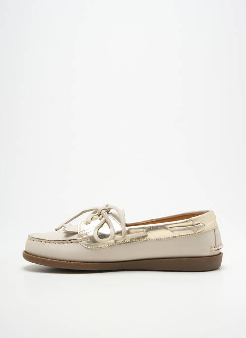 Pantofi de barcă țesătură satinată toc plat până la 3 cm auriu SESA FOOTWEAR femme