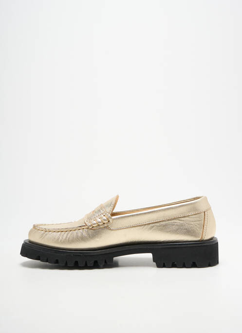 Mocasini țesătură satinată toc plat până la 3 cm auriu SESA FOOTWEAR femme