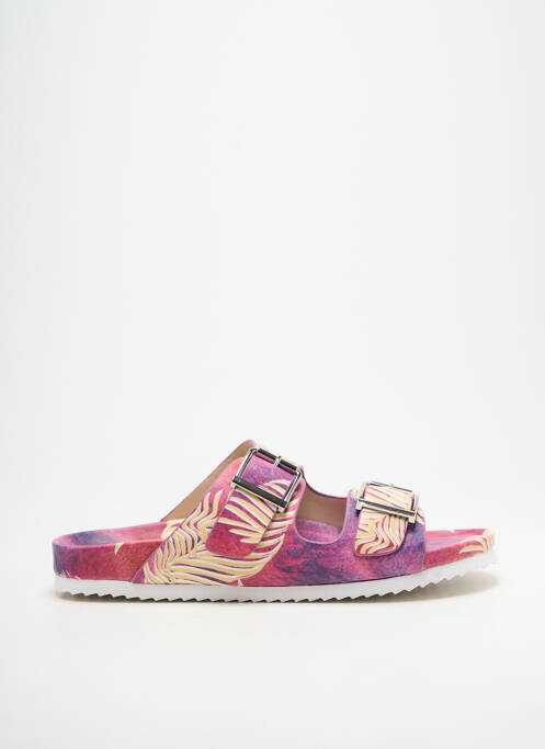 Mulete/saboți închidere cu buclă(e) toc plat până la 3 cm roz COLORS OF CALIFORNIA femme
