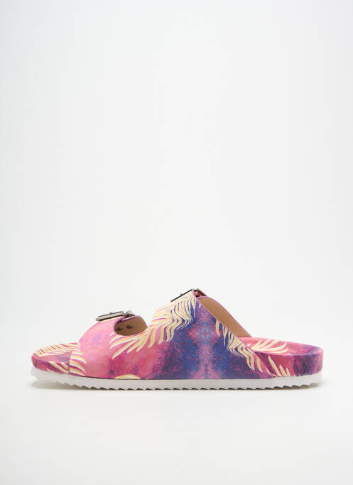 Mulete/saboți închidere cu buclă(e) toc plat până la 3 cm roz COLORS OF CALIFORNIA femme