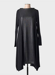 Rochie midi mâneci lungi mâneci lungi negru OZAI N KU femeie