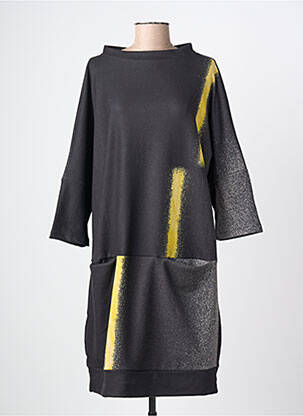 Rochie midi mâneci lungi mâneci lungi negru OZAI N KU femeie