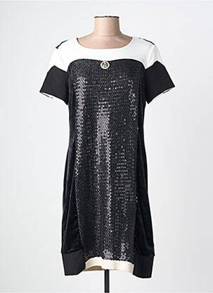 Rochie midi mâneci scurte mâneci scurte negru ELISA CAVALETTI femme