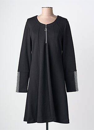 Rochie midi mâneci lungi mâneci lungi negru DOLCEZZA femme