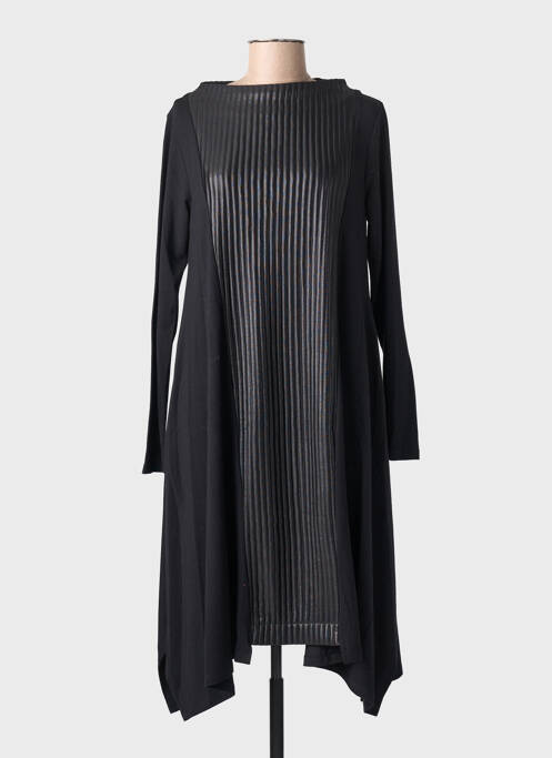 Rochie midi mâneci lungi mâneci lungi negru OZAI N KU femme
