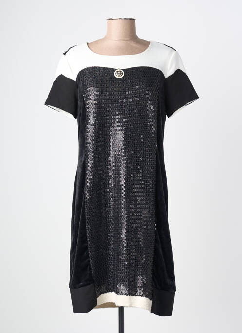 Rochie midi mâneci scurte mâneci scurte negru ELISA CAVALETTI femme