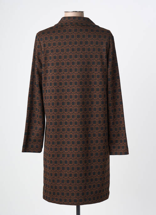 Rochie scurtă mâneci lungi mâneci lungi maro SURKANA femme