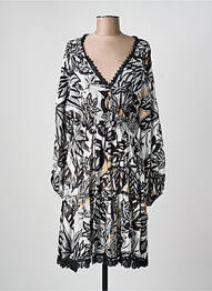 Rochie midi croială fluidă mâneci lungi negru APRIL VINTAGE femme