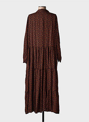 Rochie lungă mâneci lungi mâneci lungi maro LAST QUEEN femeie