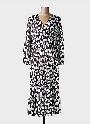 Rochie midi croială fluidă mâneci lungi negru ESTEE BROWN femeie