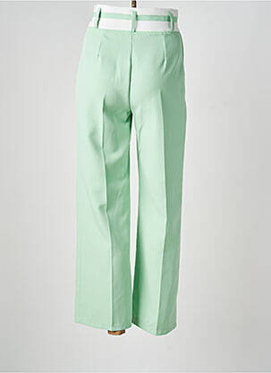 Pantalon drept țesătură poplin mărime normală verde ROSY DAYS femeie