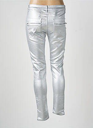 Pantalon slim conic mărime normală argintiu MELLY & CO femeie