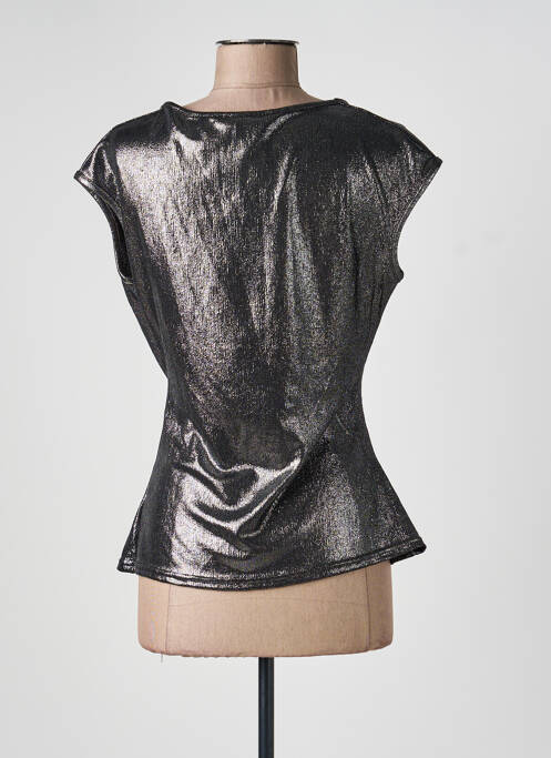 Top elasticitate mâneci scurte argintiu ESPERANCE femme