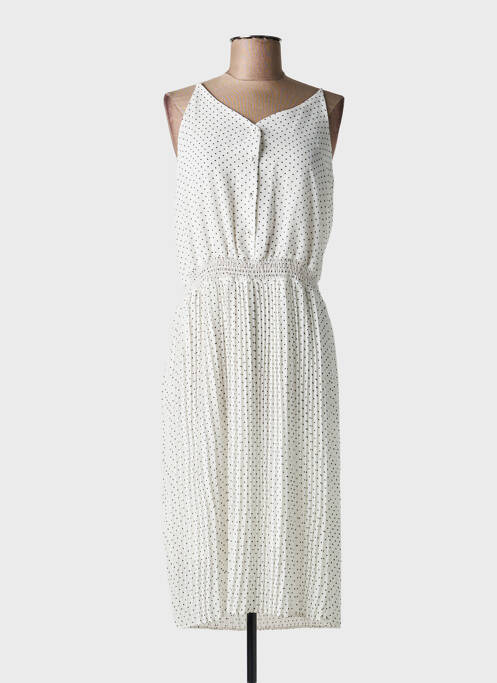 Rochie midi croială fluidă bretele subțiri alb SENES femme