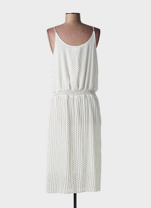 Rochie midi croială fluidă bretele subțiri alb SENES femme