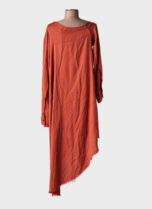 Rochie midi croială fluidă mâneci lungi maro GARCONNE femme