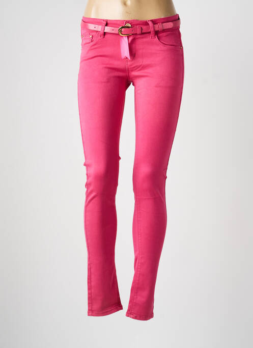Blugi skinny țesătură brută mărime normală roz R.DISPLAY femme