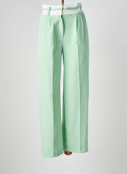 Pantalon drept țesătură poplin mărime normală verde ROSY DAYS femme
