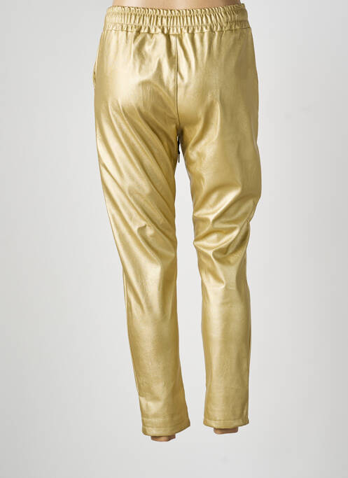 Pantalon slim talie elastică mărime normală auriu SAISON DU VENT femme