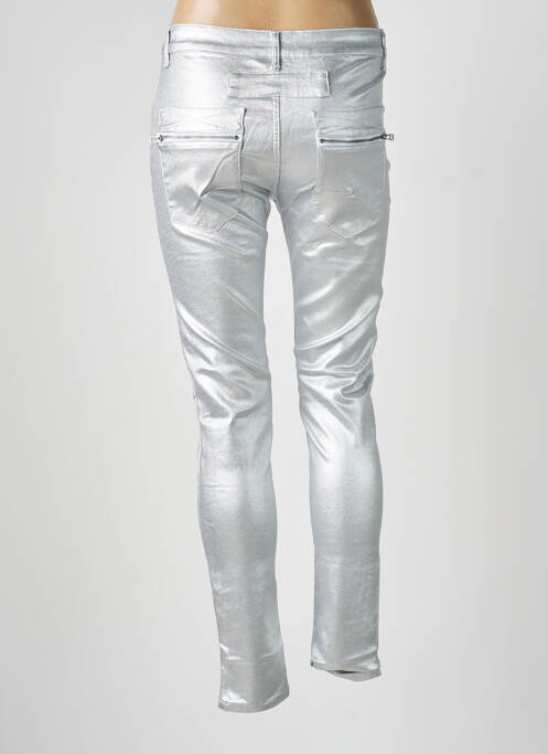 Pantalon slim conic mărime normală argintiu MELLY & CO femme