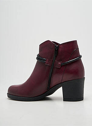 Botine/ghete toc pătrat toc de 4 la 6 cm violet ELUE PAR NOUS femeie