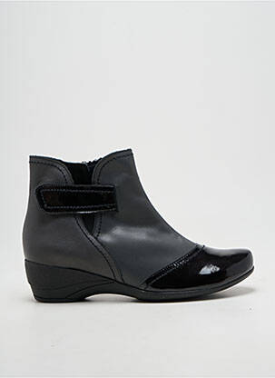 Botine/ghete material neted toc de 4 la 6 cm negru PEDI GIRL femeie
