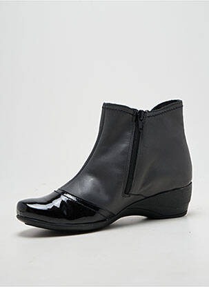 Botine/ghete material neted toc de 4 la 6 cm negru PEDI GIRL femeie