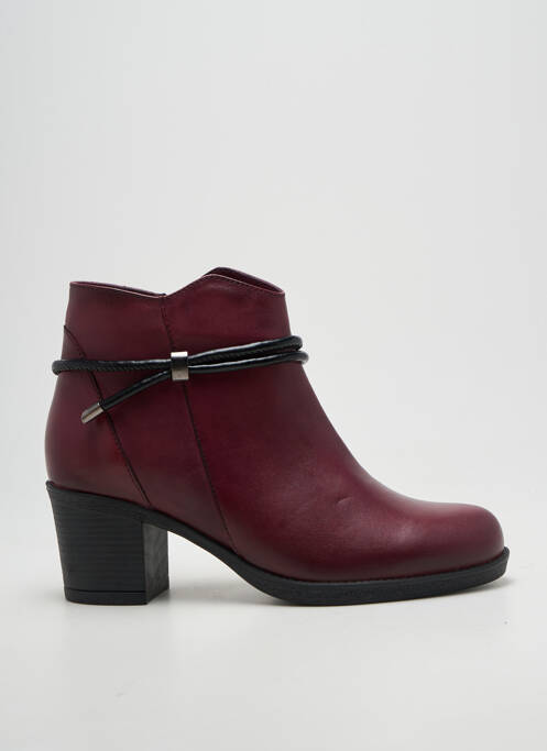 Botine/ghete toc pătrat toc de 4 la 6 cm violet ELUE PAR NOUS femme