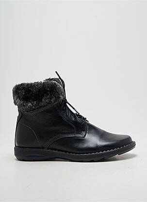 Botine/ghete țesătură satinată toc plat până la 3 cm negru ARIMA femeie