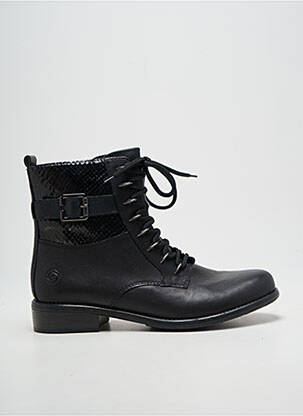Botine/ghete material neted toc plat până la 3 cm negru REMONTE femeie