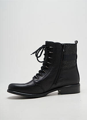 Botine/ghete material neted toc plat până la 3 cm negru REMONTE femeie