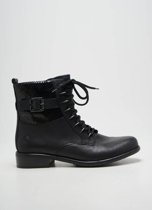 Botine/ghete material neted toc plat până la 3 cm negru REMONTE femme