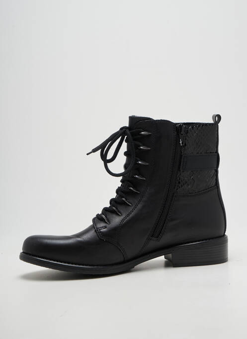 Botine/ghete material neted toc plat până la 3 cm negru REMONTE femme