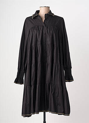 Rochie midi mâneci lungi mâneci lungi negru EXETERA femeie