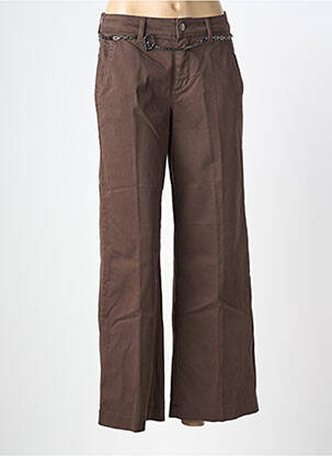 Pantalon 7/8 țesătură poplin mărime normală maro LIU JO femeie