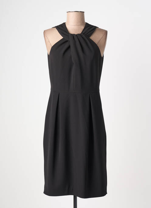 Rochie midi țesătură crep fără mâneci negru LUISA CERANO femme