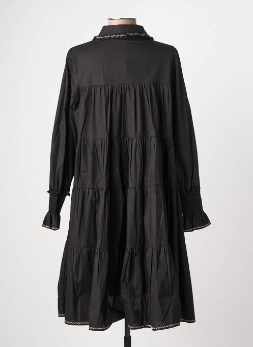 Rochie midi croială evazată mâneci lungi negru EXETERA femme