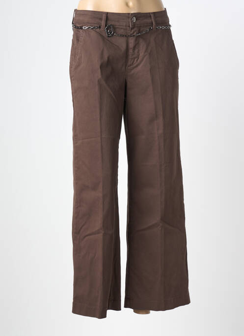 Pantalon 7/8 țesătură poplin mărime normală maro LIU JO femme
