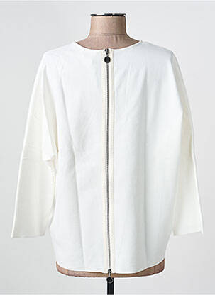 Top guler rotund mâneci lungi alb ORTO BOTANICO femeie