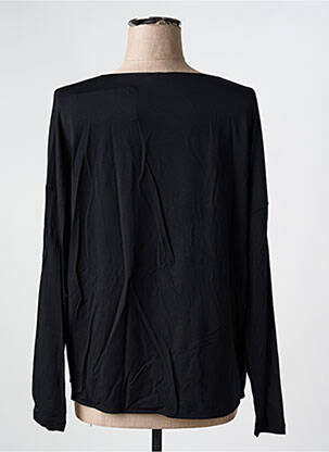 Top guler rotund mâneci lungi negru OSCALITO femeie